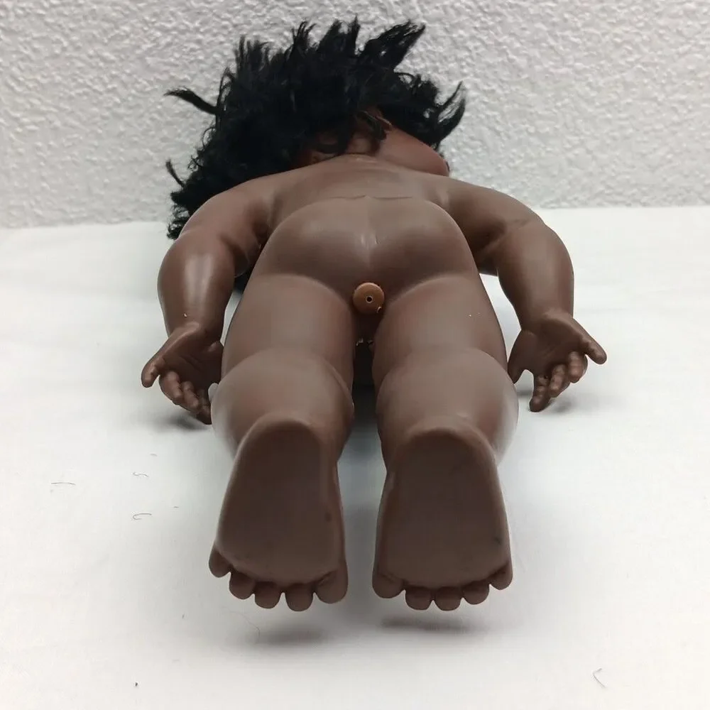 African American EEgEE Softina Drink Wet Doll Rubber Skin 1971 Nude Vintage